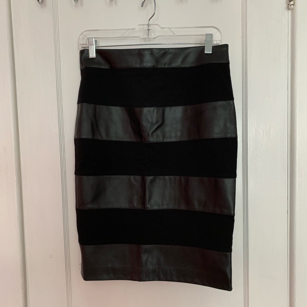 Black Leather pencil skirt